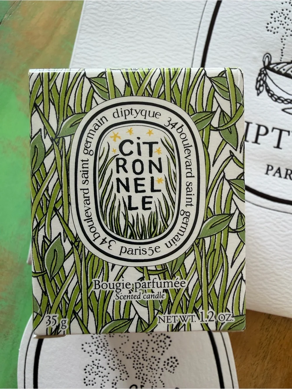 Diptyque Citronnelle Candle Set with a Bag